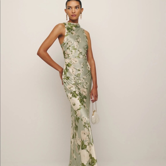 Reformation Anaiis Silk Dress. Size 0. Worn once! New condition. - Picture 3 of 8